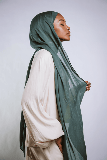 Forest Green Premium Bamboo Scarf SetBamboo set