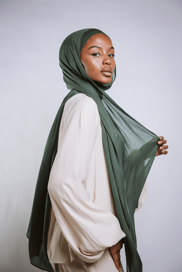 Forest Green Premium Bamboo Scarf SetBamboo set