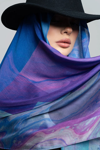 Galaxy Dreams Printed Premium Modal Scarf by WOROOD