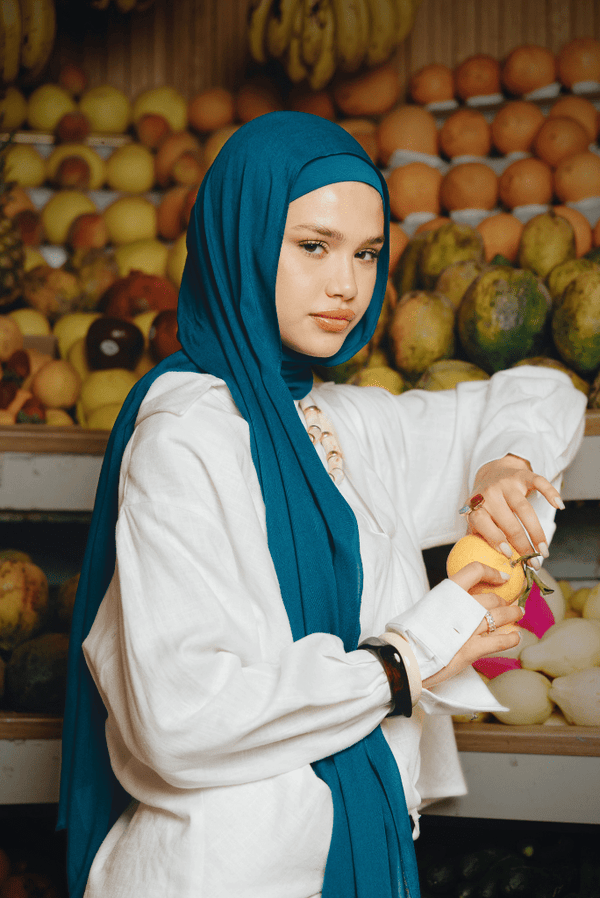 Imperial Teal Premium Bamboo Scarf SetBamboo set