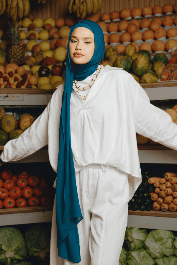 Imperial Teal Premium Bamboo Scarf SetBamboo set