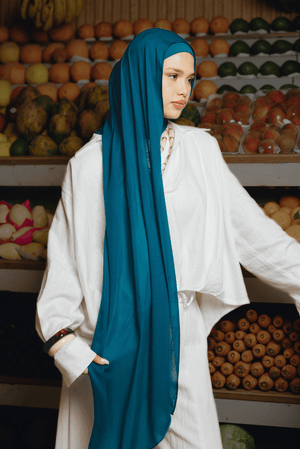 Imperial Teal Premium Bamboo Scarf SetBamboo set