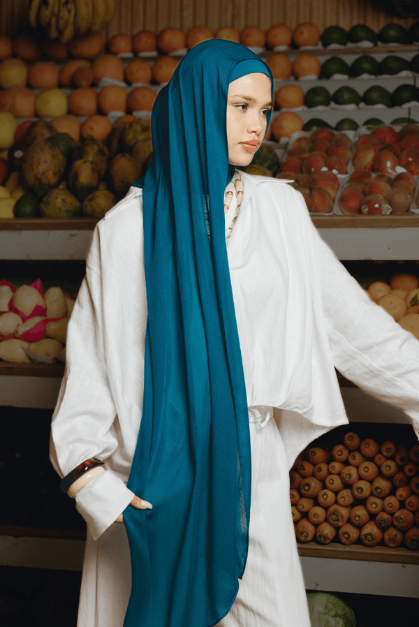 Imperial Teal Premium Bamboo Scarf SetBamboo set