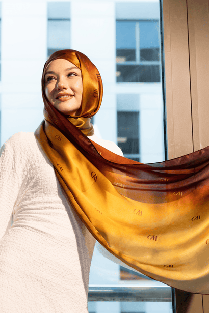 Jour Doré Premium Silk ScarfPrinted Silk