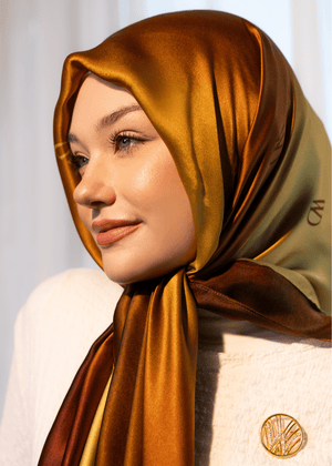 Jour Doré Square Silk ScarfPrinted Silk