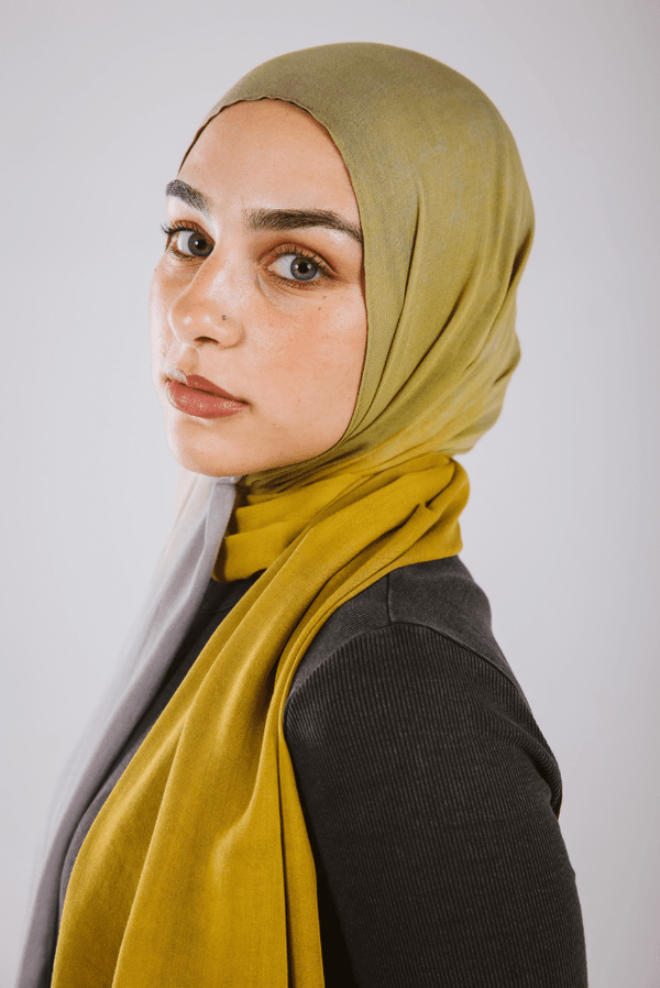 Lime Shadows Printed Premium Modal ScarfPrinted