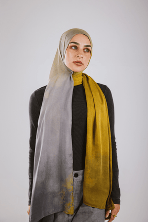 Lime Shadows Printed Premium Modal ScarfPrinted