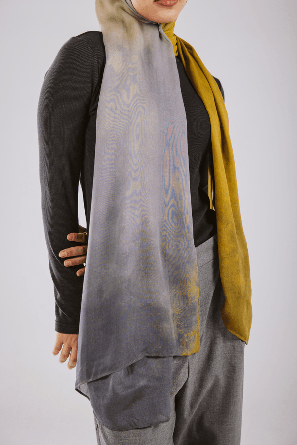 Lime Shadows Printed Premium Modal ScarfPrinted