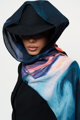 Marble Muse Printed Premium Modal Scarf by WOROOD