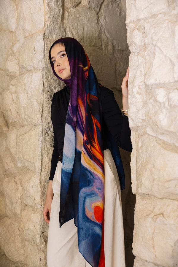 Marble Muse Printed Premium Modal ScarfPrinted