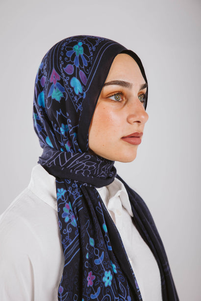 Midnight Charm Printed Premium Modal ScarfPrinted