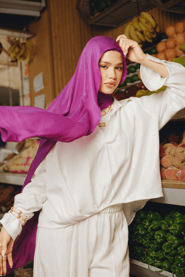 Raspberry Premium Bamboo Scarf SetBamboo set