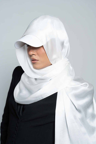 Crème Premium Silk Scarf by WOROOD