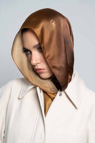 Jour Doré Premium Silk Scarf by WOROOD