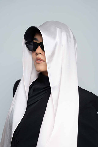 Powder Premium Silk Scarf by WOROOD