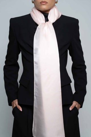 Powder Premium Silk Scarf by WOROOD
