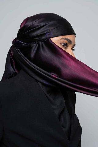 Rouge Nuit Premium Silk Scarf by WOROOD