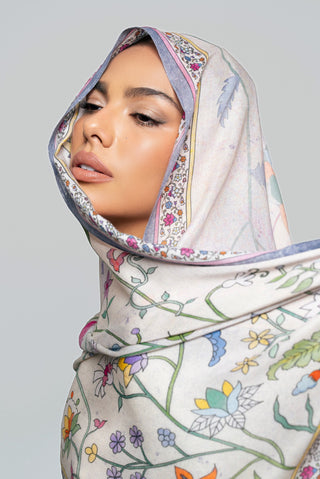 Rosalie Blush Printed Premium Modal Scarf by WOROOD
