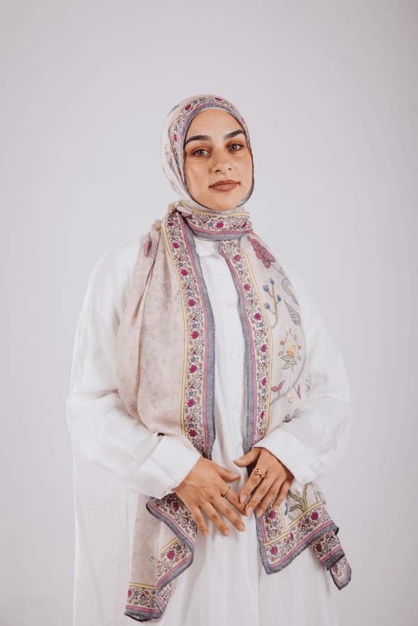 Rosalie Blush Printed Premium Modal ScarfPrinted