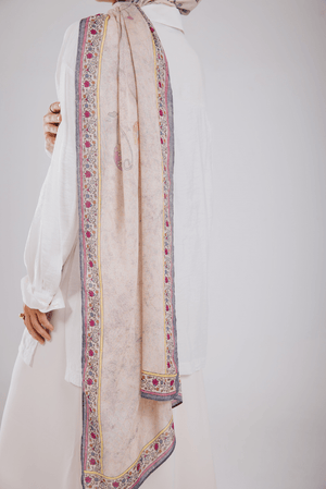 Rosalie Blush Printed Premium Modal ScarfPrinted