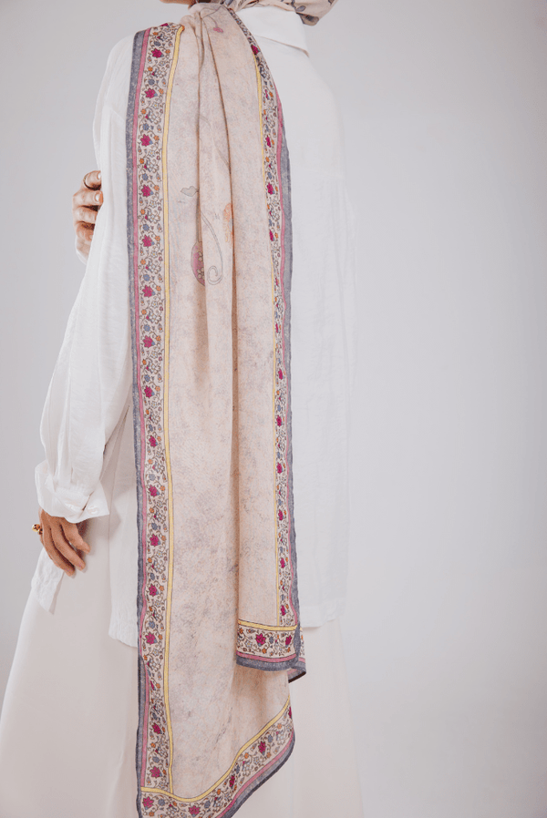 Rosalie Blush Printed Premium Modal ScarfPrinted