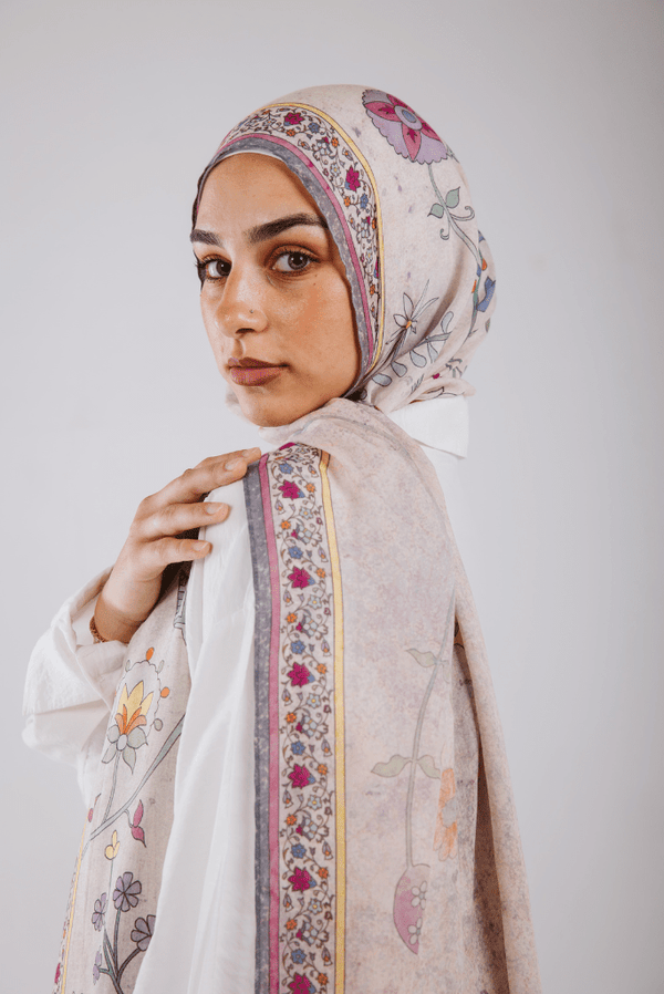 Rosalie Blush Printed Premium Modal ScarfPrinted