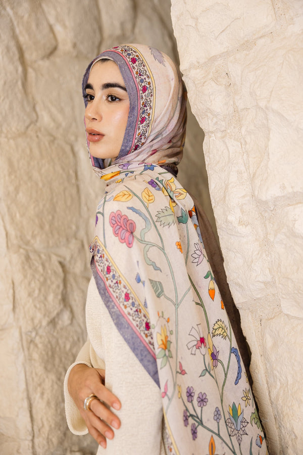 Rosalie Blush Printed Premium Modal ScarfPrinted
