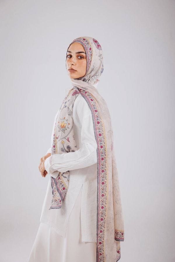 Rosalie Blush Printed Premium Modal ScarfPrinted
