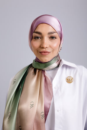 Rosée Pastel Premium Silk ScarfPrinted Silk