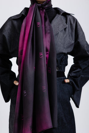 Rouge Nuit Premium Silk ScarfPrinted Silk