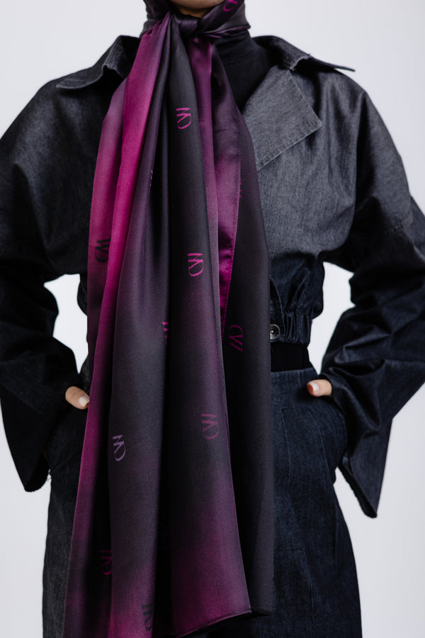 Rouge Nuit Premium Silk ScarfPrinted Silk