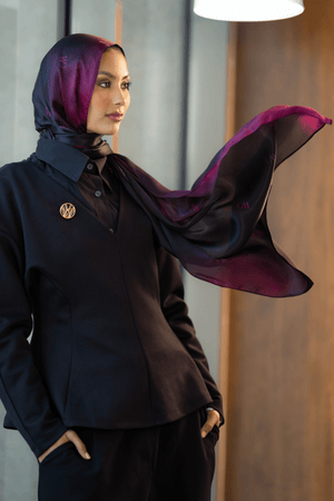 Rouge Nuit Premium Silk ScarfPrinted Silk