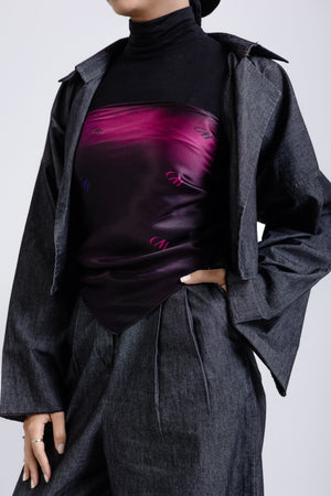 Rouge Nuit Square Silk ScarfPrinted Silk