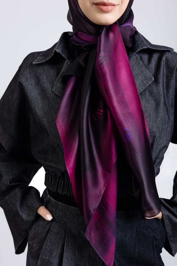 Rouge Nuit Square Silk ScarfPrinted Silk