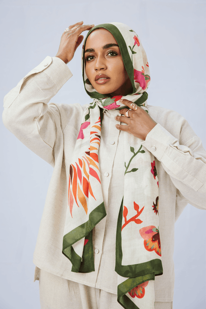 Ruby Vines Printed Premium Modal ScarfPrinted