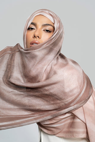 Sand Sahara Printed Premium Modal Scarf by WOROOD