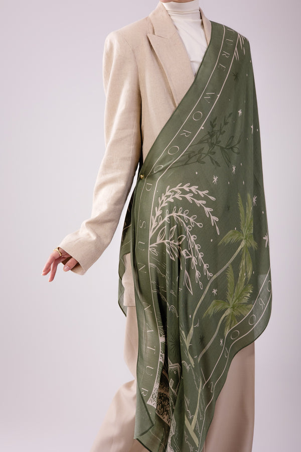 scarf Sunny Days In Olive