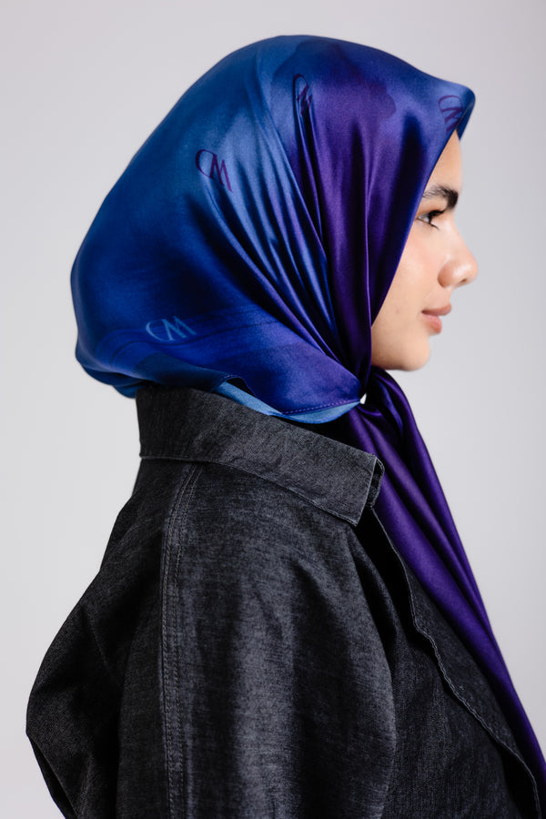  silk scarf Beau bleu Square by worood