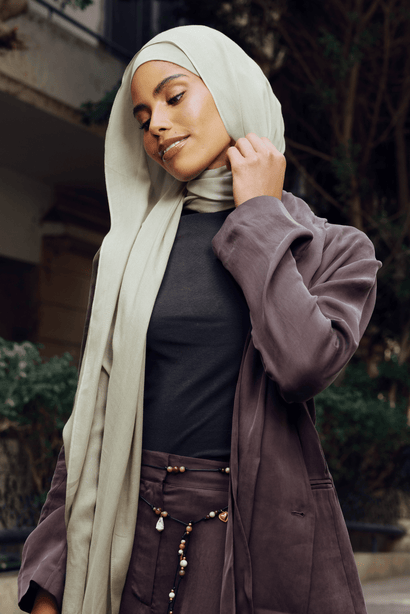 Soft Sage Premium Bamboo Scarf SetBamboo set