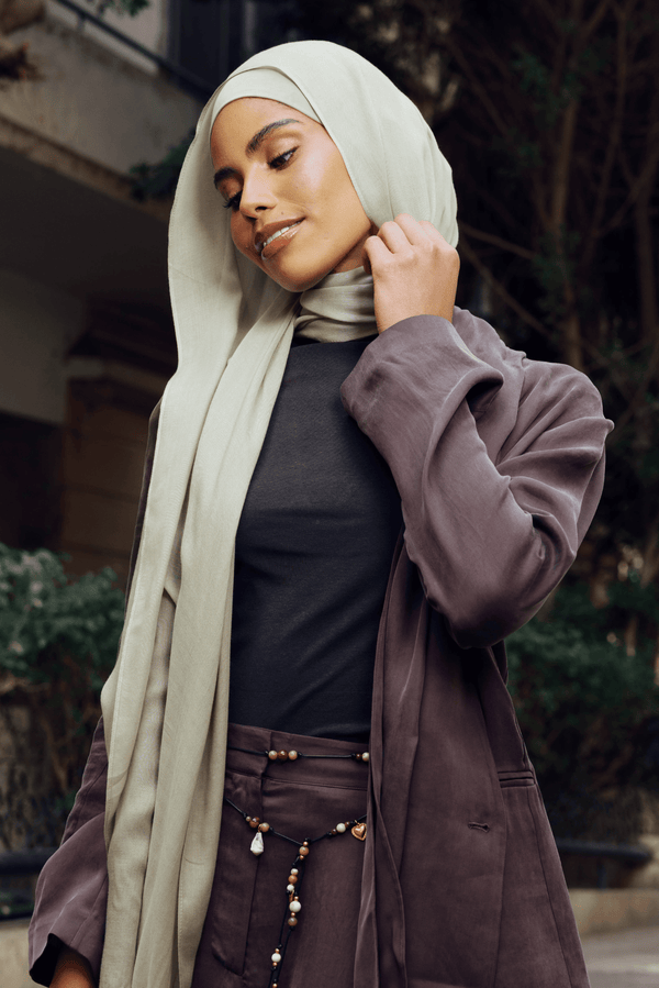 Soft Sage Premium Bamboo Scarf SetBamboo set