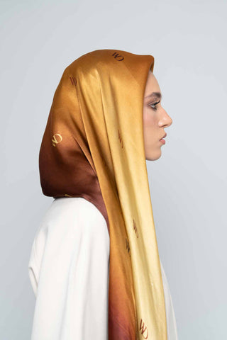 Jour Doré Square Silk Scarf by WOROOD