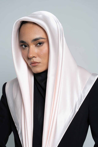 Powder Square Silk Scarf by WOROOD