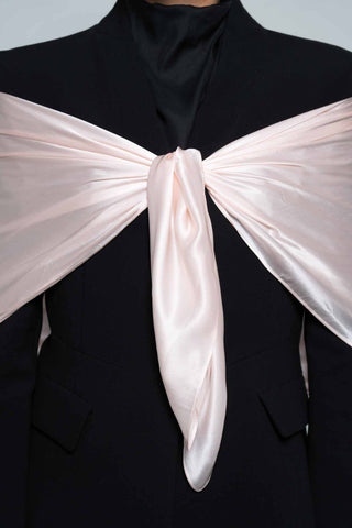 Powder Square Silk Scarf by WOROOD