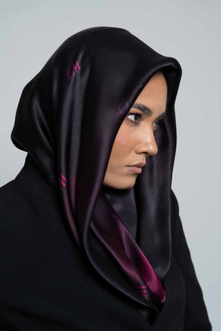 Rouge Nuit Square Silk Scarf by WOROOD