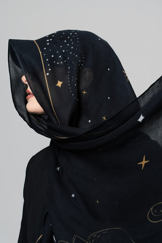Starfall Printed Premium Modal Scarf by WOROOD